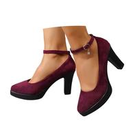 Pumps Damen Chunky Trachtenschuhe Brautschuhe Geschlossene Bequeme Spangenpumps Plateau Tanzschuhe Breite Füße Blockabsatz Hochzeiten Hochzeitsschuhe Weite H Keilpumps