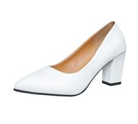 Pumps Damen Elegant Absatzschuhe - Breite Füße Schuhe Kleiner mit Absatz Hochzeitsschuhe Sommer Tanzschuhe Bequem Damenschuhe Halbschuhe Highheels Trachtenschuhe Für Riemchen Dirndl 36-42