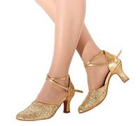 Pumps Damen Schwarz, Pumps Damen Glitzer Silvester Schuhe Elegant Geschlossene High Heels Spitze Zehenpartie Glänzende Sexy Tanzschuhe Party Hochzeit Absatzschuhe Pailletten Karneval Kostüme