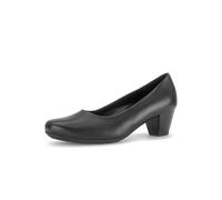 Pumps GABOR, Damen, Gr. 38,5, schwarz, Kalbsleder, Schuhe Pumps, Trichterabsatz, Businessschuh in Mokassin-Optik, Weite G (=weit) (61614744-38,5) schwarz