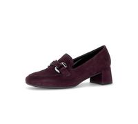 Pumps GABOR, Damen, Gr. 38, dunkelrot, Ziegenveloursleder, Schuhe Pumps, Blockabsatz, Abendschuh, Businessschuh mit edler Zierspange, Weite G (99910567-38) dunkelrot