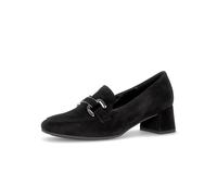 Pumps GABOR, Damen, Gr. 38, schwarz, Ziegenveloursleder, Schuhe Pumps, Blockabsatz, Abendschuh, Businessschuh mit edler Zierspange, Weite G (76864815-38) schwarz