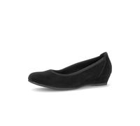 Pumps GABOR, Damen, Gr. 43, schwarz, Ziegenveloursleder, Schuhe Pumps, Keilabsatz, Businesschuh, komfortabler Elastikeinfass, Weite G (weit) (30646522-43) schwarz