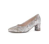 Pumps GABOR "Eleganter Pumps Leder Reptiloptik", Damen, Gr. 39, grün, Schuhe Pumps (11017942-39)