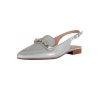 Pumps GABOR "Gabor Ballerinas Leder", Damen, Gr. 37,5, silber, Leder, Schuhe (54992104-37,5) silber