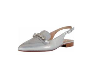 Pumps GABOR "Gabor Ballerinas Leder", Damen, Gr. 38, silber, Leder, Schuhe Pumps (54992104-38) silber