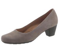 Pumps GABOR "ST.TROPEZ", Damen, Gr. 40, grau (taupe), Nubukleder, Schuhe Pumps, Abendschuh, Festtagsschuh,Trichterabsatz, in klassischer Linie (81955459-40) taupe