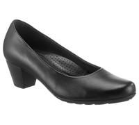 Pumps GABOR "ST.TROPEZ", Damen, Gr. 41, schwarz (schwarz, schwarz), Kalbsleder, Schuhe Pumps, Abendschuh, Festtagsschuh,Trichterabsatz, mit Gummilaufsohle (60038037-41)