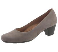 Pumps GABOR "ST.TROPEZ", Damen, Gr. 43, grau (taupe), Nubukleder, Schuhe Pumps, Trichterabsatz, Abendschuh, Festtagsschuh in Komfortweite G (=weit), Topseller (81955459-43)
