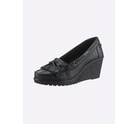 Pumps HEINE, Damen, Gr. 37, blau (marine), Leder, Rindsleder, Schuhe Pumps (93289348-37) marine