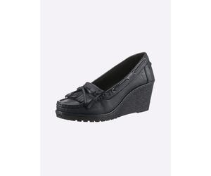Pumps HEINE, Damen, Gr. 37, blau (marine), Leder, Rindsleder, Schuhe Pumps (93289348-37) marine