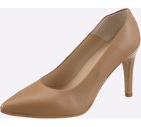 Pumps HEINE, Damen, Gr. 37, Synthetik, camel, Glattleder, Leder, Schuhe Pumps (50596365-37) camel