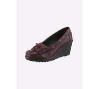 Pumps HEINE, Damen, Gr. 39, rot (bordeaux), Leder, Rindsleder, Schuhe Pumps (97966019-39) bordeaux