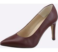 Pumps HEINE, Damen, Gr. 41, bordeaux, Glattleder, Leder, Schuhe Pumps (10425455-41) bordeaux