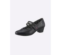 Jana Damen Pumps mit Klettverschluss Vegan, Schwarz (Black), 39 EU