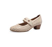 Jana Damen Pumps mit Klettverschluss Vegan, Beige (Beige), 40 EU