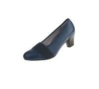 Pumps NATURAL FEET "Janine", Damen, Gr. 36, blau (dunkelblau), Leder, Schuhe Pumps, aus echtem Hirschleder (50379856-36) dunkelblau