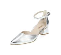 Pumps PAUL GREEN "Paul Green Pumps Leder", Damen, Gr. 38,5, silber (metallic silber), Leder, Schuhe Pumps (28252752-38,5) metallic silber