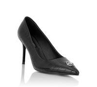Pumps PHILIPP PLEIN "Hexagon Crocco Geprägt", Damen, Gr. 39, Normalschaft, 02, schwarz, Schuhe Pumps (89568553-39) 02, schwarz