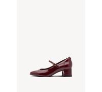 Spangenpumps TAMARIS, Damen, Gr. 38, weinrot, Lackleder, glänzend, unifarben, Schuhe Spangenpumps, Blockabsatz, Abendschuh mit Touch it-Ausstattung (97190921-38) weinrot
