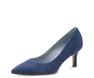 Pumps TAMARIS, Damen, Gr. 41, blau, Ziegenveloursleder, unifarben, Schuhe Pumps, Schlupfschuh, Abendschuh, Festtagsschuh in spitz zulaufender Form (85272861-41)