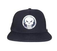 Punisher Logo Snapback Cap für Erwachsene/Jungen mit Logo Einheitsgröße Größe verstellbar Farbe Schwarz