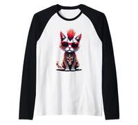 Punk Cat Glam Rock für Jungen Kinder Jungen Herren Womens Raglan