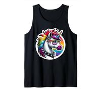 Punk-Einhorn mit Brille, niedliches Punk-Rock-Einhorn, lustig, Gothic Tank Top