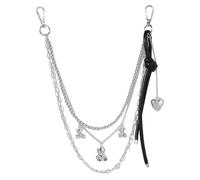 Punk Jeans Hosen Kette Multi Layer Punk Star Charm Taille Geldbörse Grunge Gürtel für Hip Hop Hosen Zubehör Damen, Eine Größe, Wie beschrieben, Wie beschrieben
