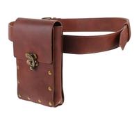 Punk Vintage Gürteltasche Kleine Bauchtasche aus PU für Outdoor Sport | Verstellbarer Riemen, Braune Ausführung, Robuste Verarbeitung, Passende Größe, für Freizeit und Alltag