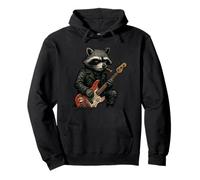 Punk Waschbär Bass Rebel Style Pullover Hoodie