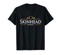 Punks & Skins Ltd Herren Anti-Racist Skinhead T-Shirt - Schwarz, S, Halbarm, Klassische Passform, Crew-Ausschnitt, 1969 Skinhead Stil, Fußball-Thema