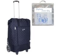 Punta Big Wheel Einkaufsroller Einkaufswagen Shopping Trolley Einkaufstrolley Trolly 10303 + Thermotasche (Schwarz Mongramm 0101)