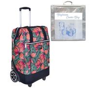 Punta Big Wheel Einkaufsroller Einkaufswagen Shopping Trolley Einkaufstrolley Trolly 10303 + Thermotasche (Orange Blossom 2614)