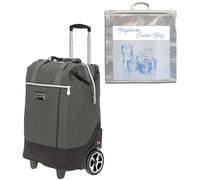 Punta Big Wheel Einkaufstrolley Shopping Trolley 10303 1700 Dunkgelgrau +t | Two Tone Dargrey Einkaufsroller Markt Korb Schwimmbad Saunatrolley + Thermotasche