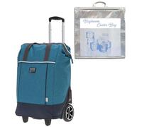 Punta Big Wheel Einkaufstrolley Shopping Trolley 10303 4600 TT Blau +t | Two Tone Blue Einkaufsroller Markt Korb Schwimmbad Saunatrolley + Thermotasche