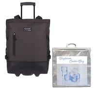 Punta Einkaufstrolley Trolley groß Einkaufsroller faltbar Wheel 35 Liter Volumen Alu Stange Schulter-Handgurte AUSWAHL + Thermo Kühltasche (TT Black 10183 0100 + Bagboom Tasche)