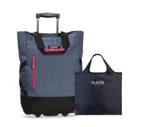 Punta Wheel Einkaufstrolley Unisex 33L, 50x36x20cm (Graublau) | leichtlaufende Skater-Rollen, große Öffnung, 33L, 50x36x20cm, ideal für bequemes Einkaufen & Transport bis 17 kg
