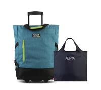 Punta Wheel Einkaufstrolley Unisex 33L, 50x36x20cm (Petrol) | leichtlaufende Skater-Rollen, große Öffnung, 33L, 50x36x20cm, ideal für bequemes Einkaufen & Transport bis 17 kg