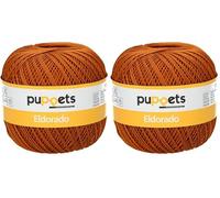 Puppets Eldorade Stärke 10, 50g, 4574010-00309, Farbe:309, Häkelgarne (Packung mit 2)