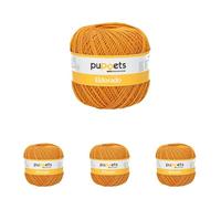 Puppets Eldorade Stärke 10, 50g, 4574010-09532, Farbe:9532, Häkelgarne (Packung mit 4)