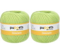 Puppets Eldorade Stärke 6, 50g, 4574006-00253, Farbe:253, Häkelgarne (Packung mit 2)