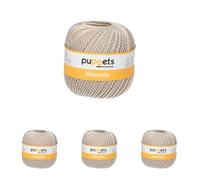 Puppets Eldorade Stärke 6, 50g, 4574006-04212, Farbe:4212, Häkelgarne (Packung mit 4)