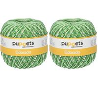 Puppets Eldorado Multicolor 4578012-00124 Farbe: 124, Stärke: 12, Aufmachung: 100g, Lauflänge: 570m, Häkelgarne (Packung mit 2)
