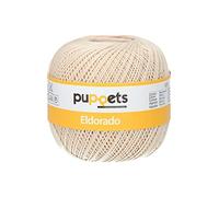 Puppets Eldorado Stärke 10 4574010-04269 beige Häkelgarn, 100% Baumwolle