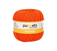 Puppets Eldorado Stärke 10 4574010-07329 orange Häkelgarn, 100% Baumwolle