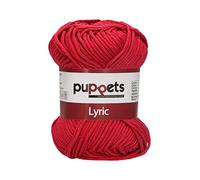 Puppets Lyric Stärke 8 4572008-00258 rot Häkelgarn, 100% Baumwolle