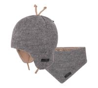 Pure 2-tlg. Set Wintermütze und Dreieckstuch 45 grau