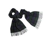 Pure Cashmere Tartan Scarf, Black Watch