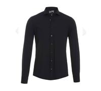 Pure Hemd Herren Pure h. Tico 3387-21150 Slim Fit Funktionsmaterial Langarm Schwarz 38